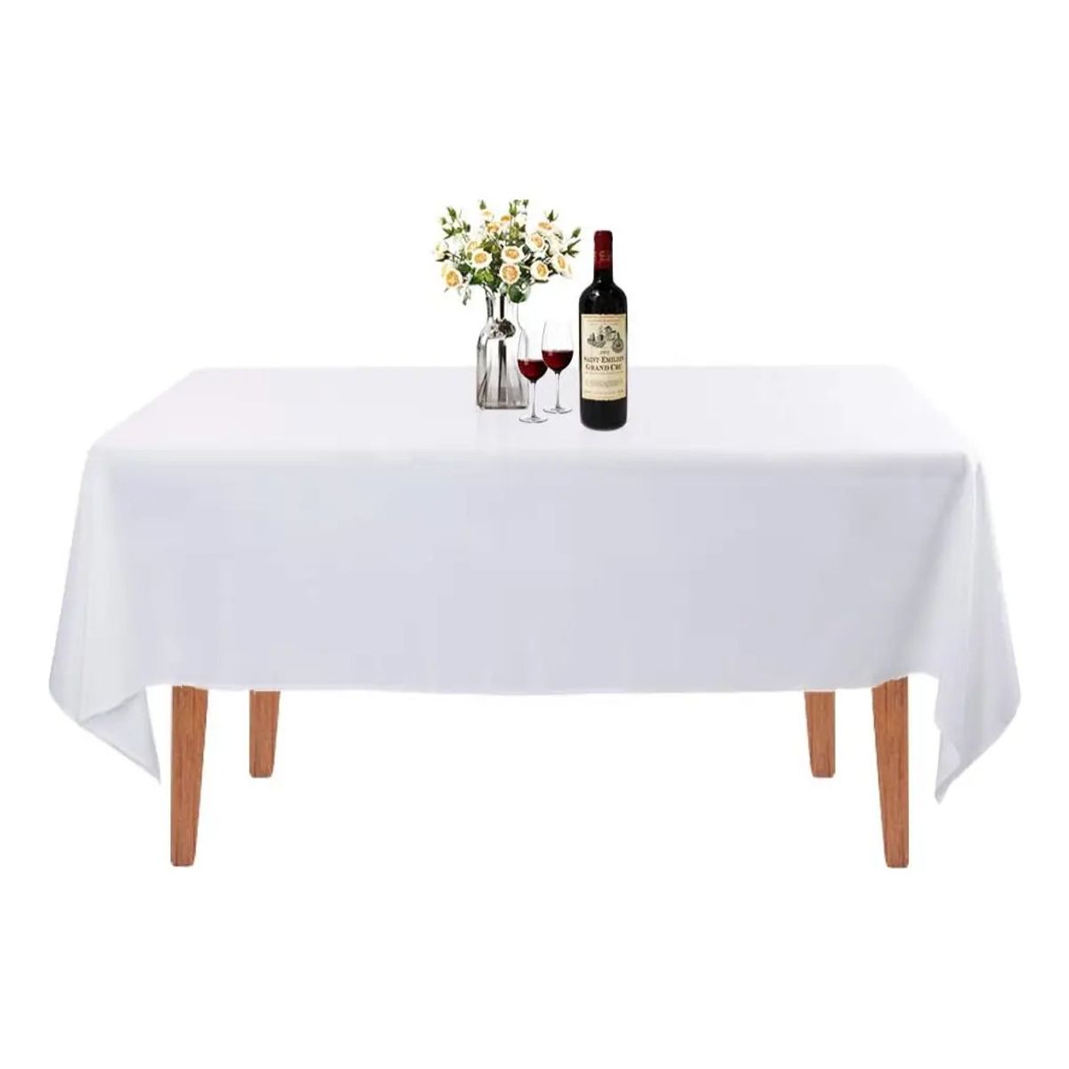 GENERICO - Mantel De Tela Microfibra Comedor 118 X 150 Cm Azul Oscuro Liso
