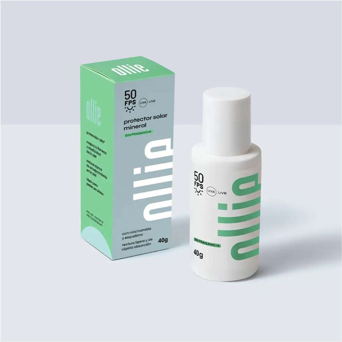 OLLIE - OLLIE Protector Solar Mineral Fluido FPS 50 FPUVA 16 x40gr