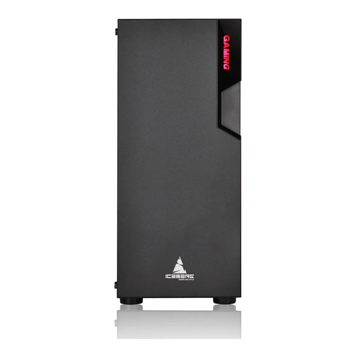 ICEBERG - Gabinete CHASIS  Caja Atx Iceberg Glacius V2 Negra Vidrio Templado Negro RGB GUARDAPOLVOS