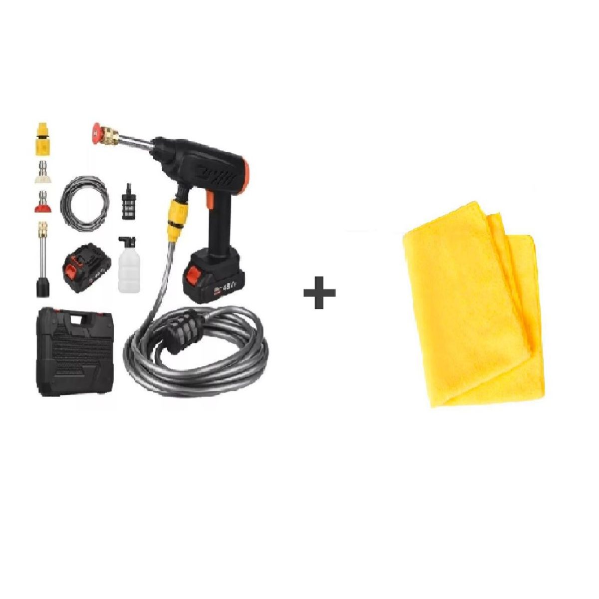 ZHOPI CO - Hidrolavadora Inalambrica Portatil Recargable 48v Mas Paño Ficrofibra