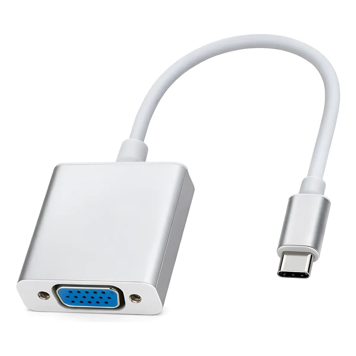 GENERICO - Cable Convertidor Usb-c Tipo C A Vga 3.0 Plateado 1080p