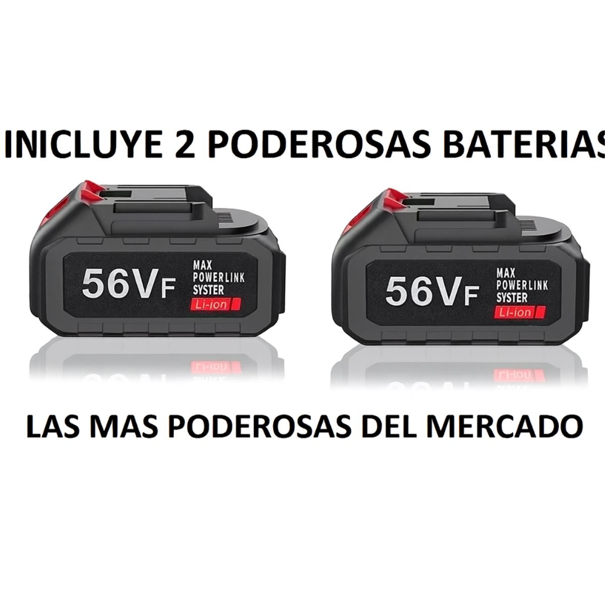 TECNOHOGAR JS - Mini Sierra Motosierra 48v 2 Cadenas Inalámbrica 2 Baterias