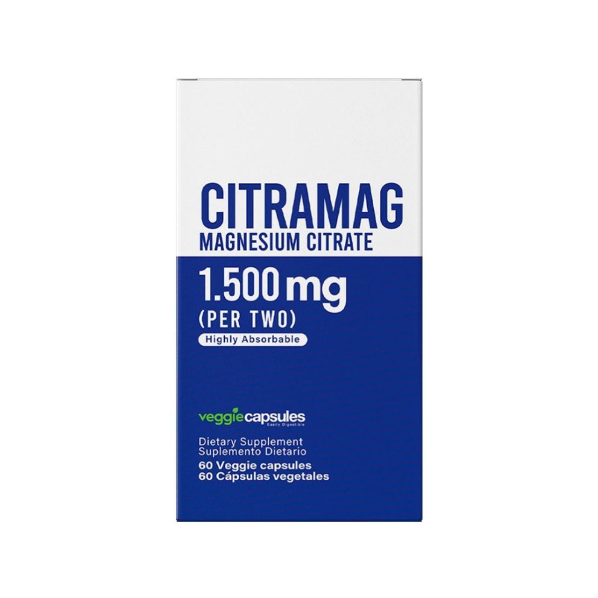 HEALTHY AMERICA - Citrato de Magnesio Citramag 1500mg 60 Caps Healthy America