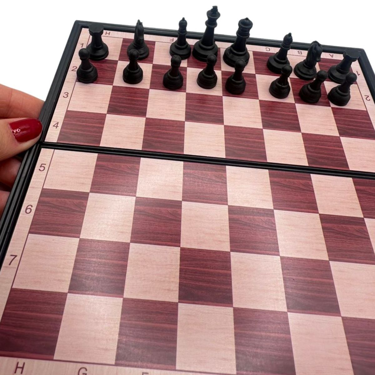 MAZUGI - Ajedrez Pequeño con Fichas Magnéticas Portátil Moderno