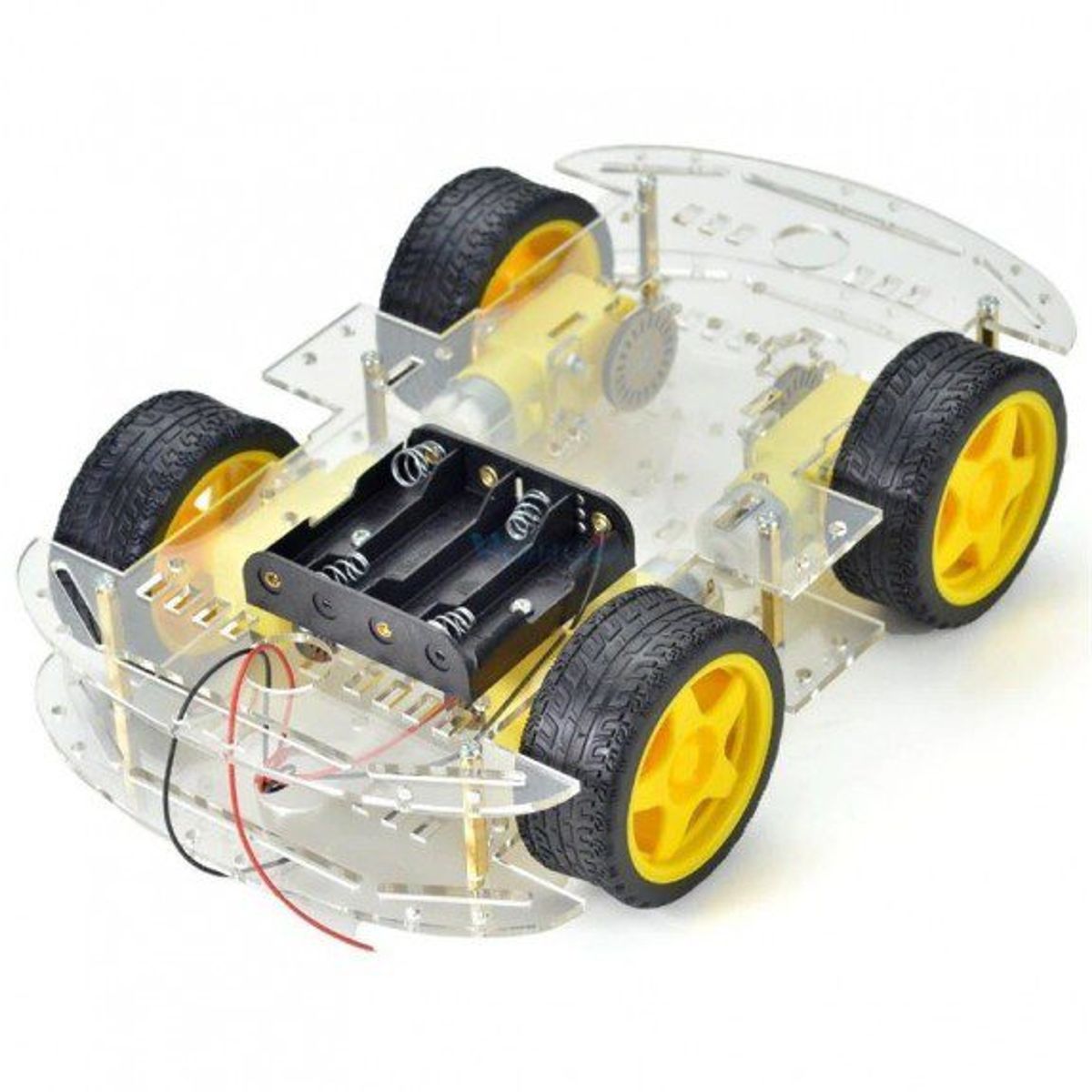 GENERICO - Kit Chasis 4 Llantas  Plataforma completa para robots móviles - 4WD