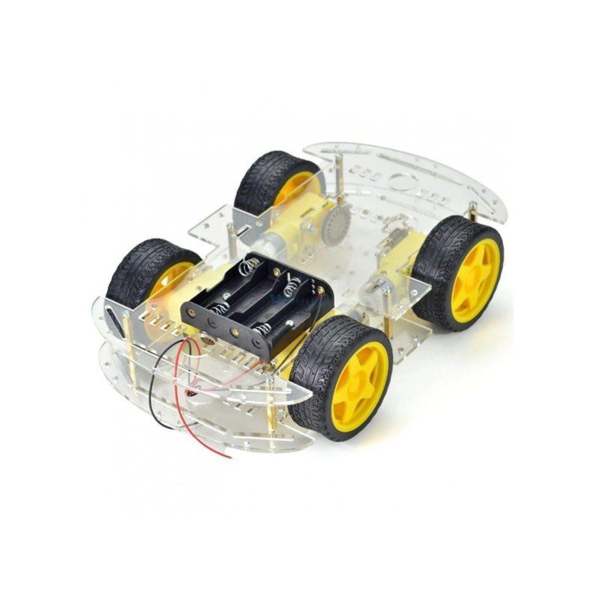 GENERICO - Kit Chasis 4 Llantas  Plataforma completa para robots móviles - 4WD