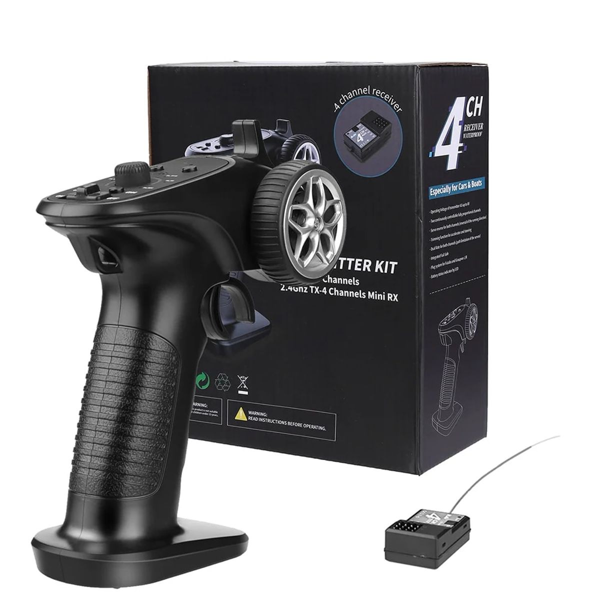 GENERICO - TX4 2.4 GHz 4CH Sistema de Radio Transmisor Controlador