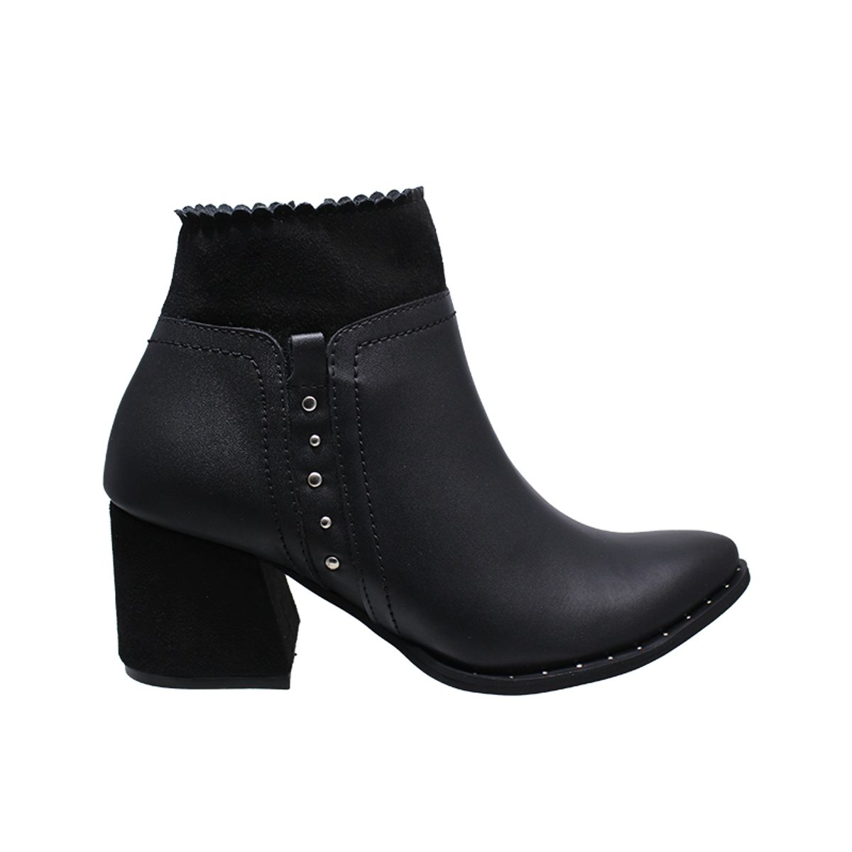 GENERICO - Botín Puntudo Taches Decorativos Tacón 5 12