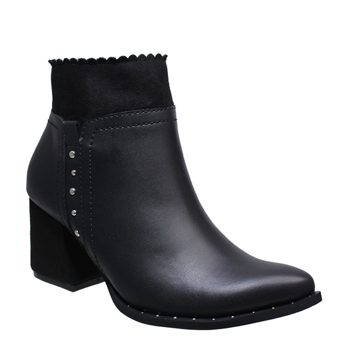 GENERICO - Botín Puntudo Taches Decorativos Tacón 5 12