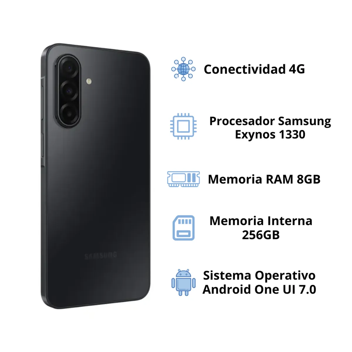 SAMSUNG - Celular Samsung Galaxy A17 256GB 8GB 4G Negro