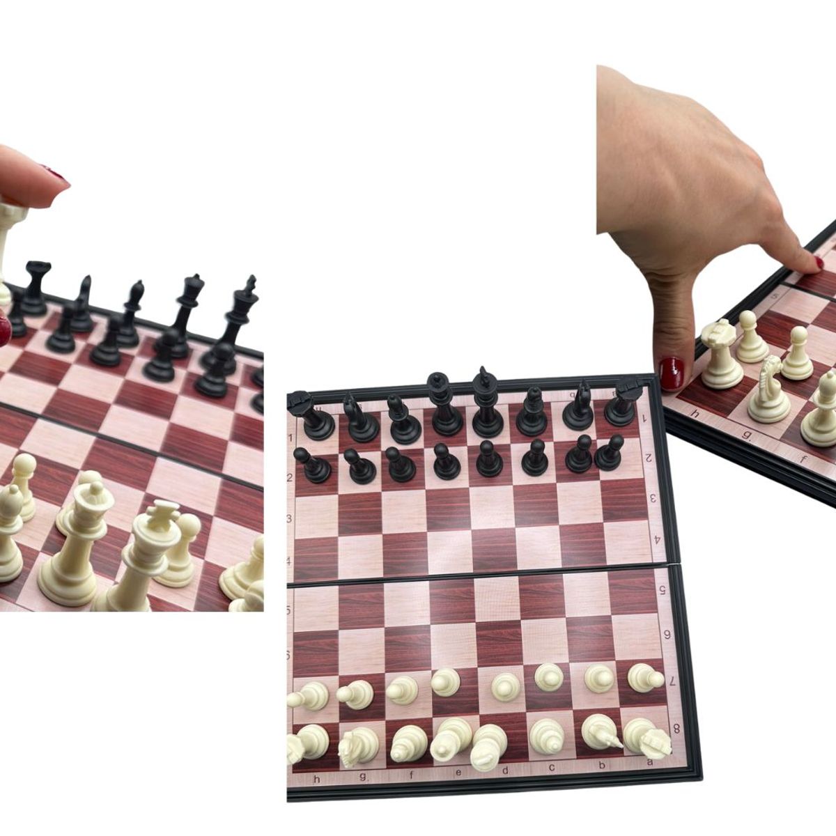 MAZUGI - Ajedrez Mediano con Fichas Magnéticas Juego Portátil Moderno