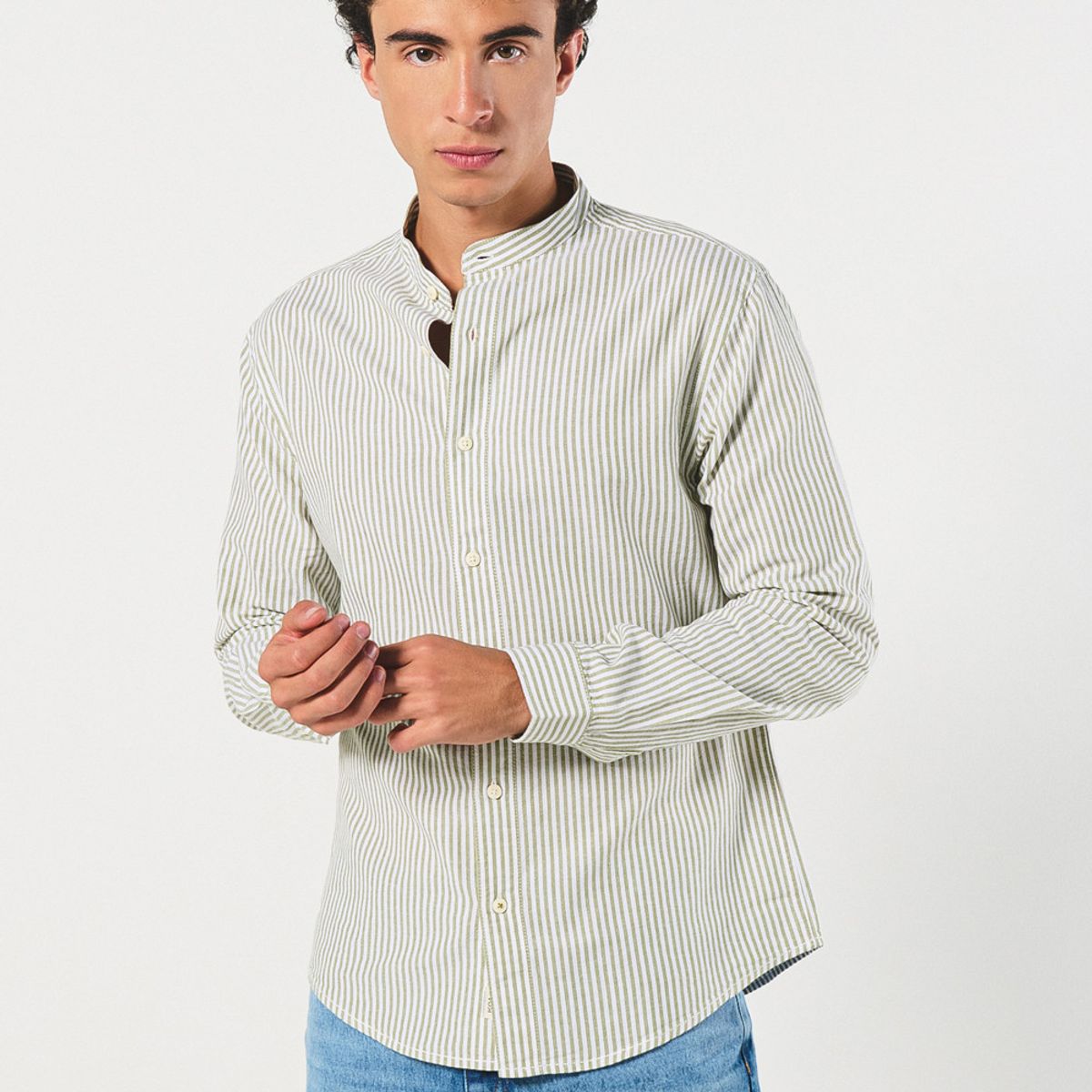 KOAJ - KOAJ Camisa cuello neru manga larga en slim fit Hombre