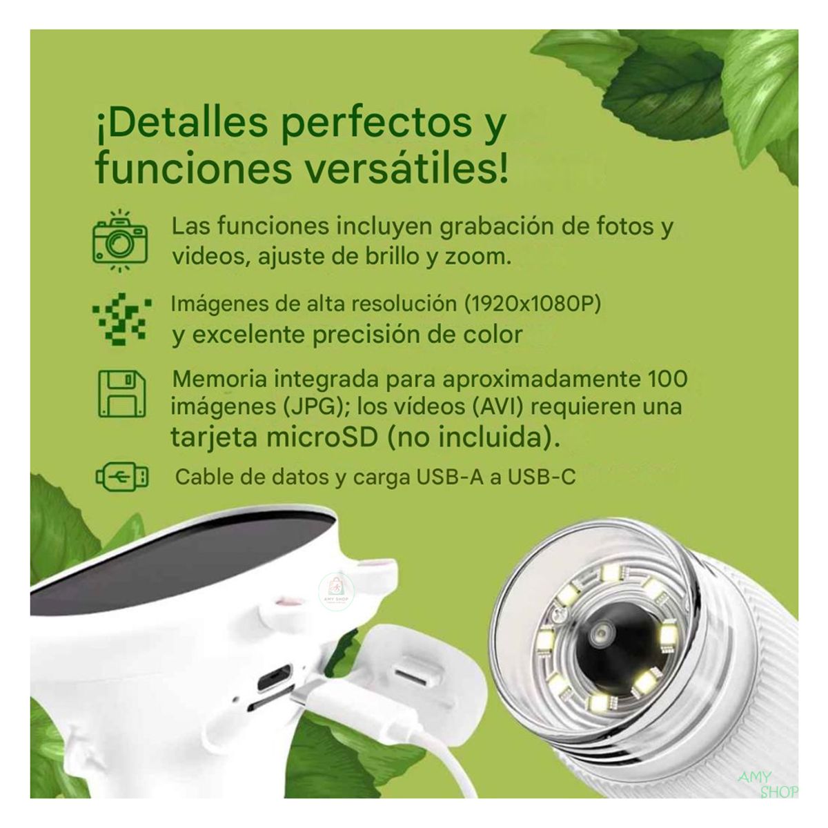 GENERICO - Mini Microscopio Portátil Niños Digital Blanco