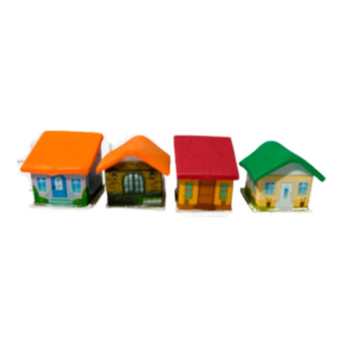 GENERICO - Figura Maqueta Casas Mini 2x2x2cm De Carton Por 12 Und