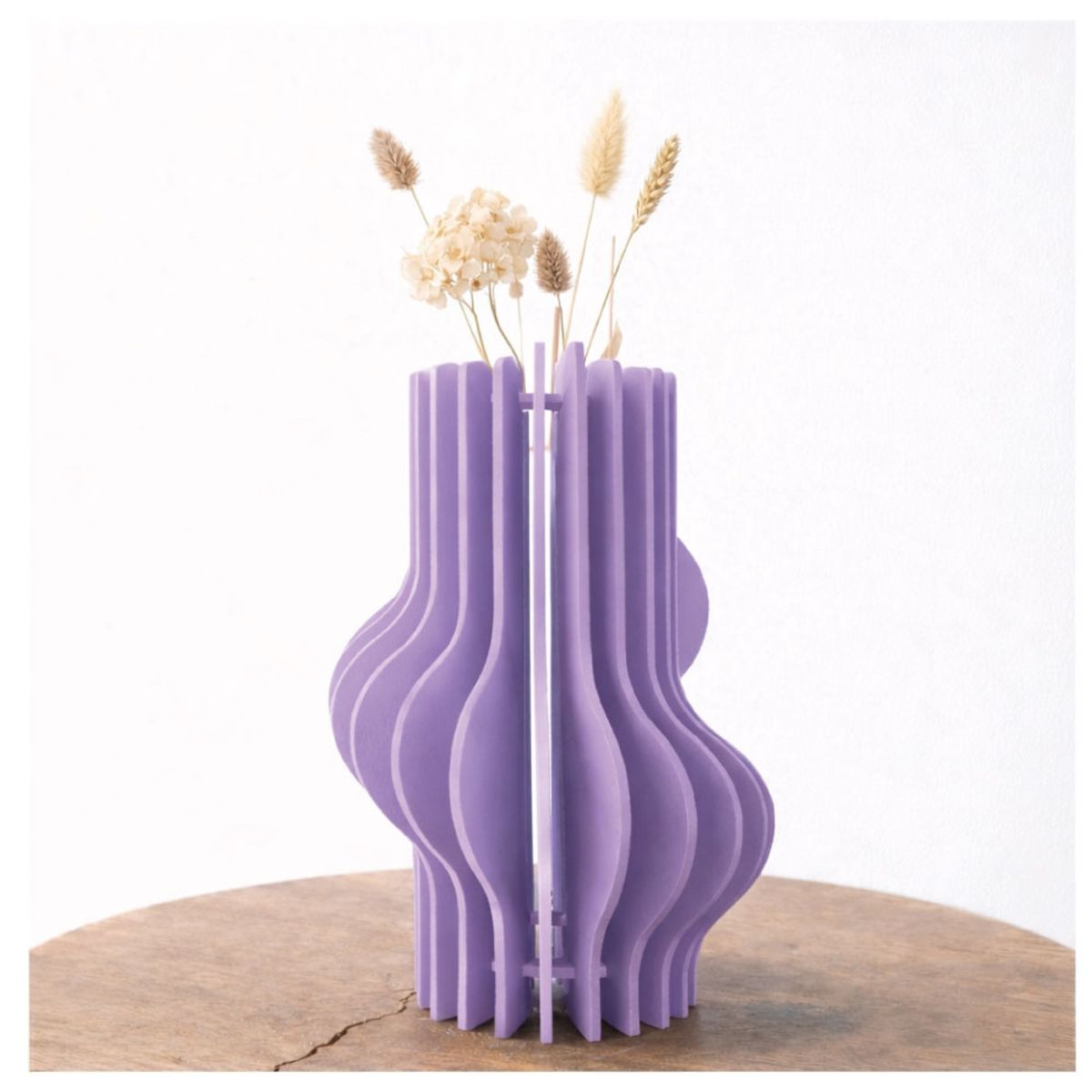 GENERICO - Florero Decorativo Lila Moderno para Flores Secas
