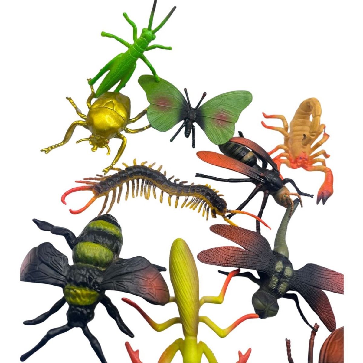 MAZUGI - Juego de 10 Insectos de Plástico Figuras Educativas Moderno
