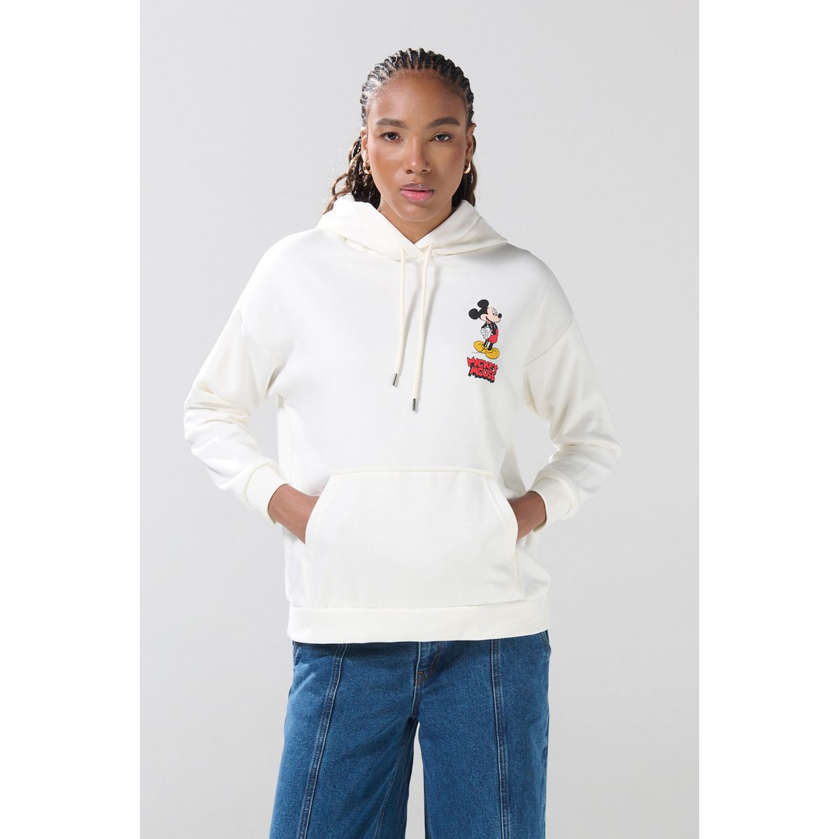 KOAJ - KOAJ Buzo oversize con capota y arte de Mickey & Friends Mujer