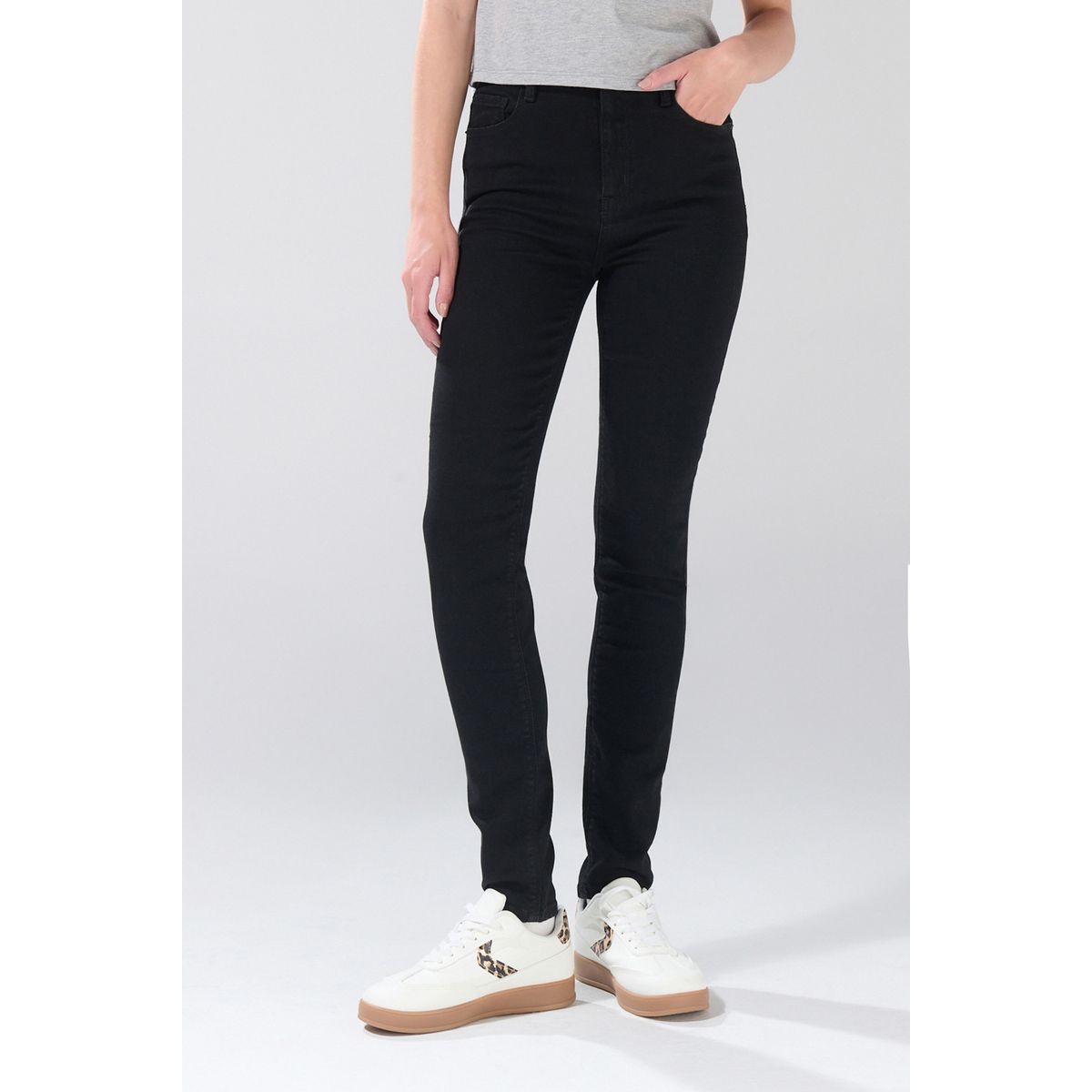 KOAJ - KOAJ Jean jegging súper tiro alto negro con ajuste ceñido Mujer