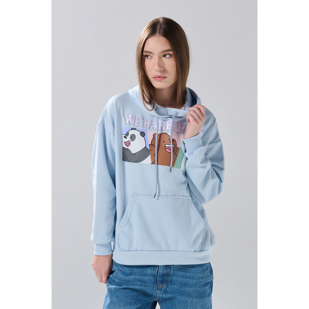 KOAJ - KOAJ Buzo oversize azul de Osos Escandalosos con capota Mujer