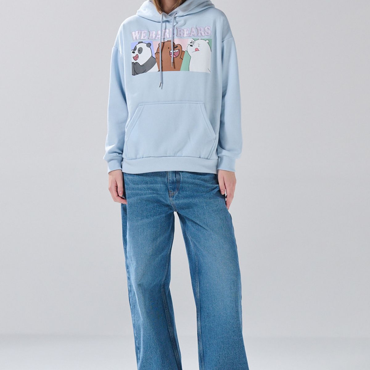 KOAJ - KOAJ Buzo oversize azul de Osos Escandalosos con capota Mujer