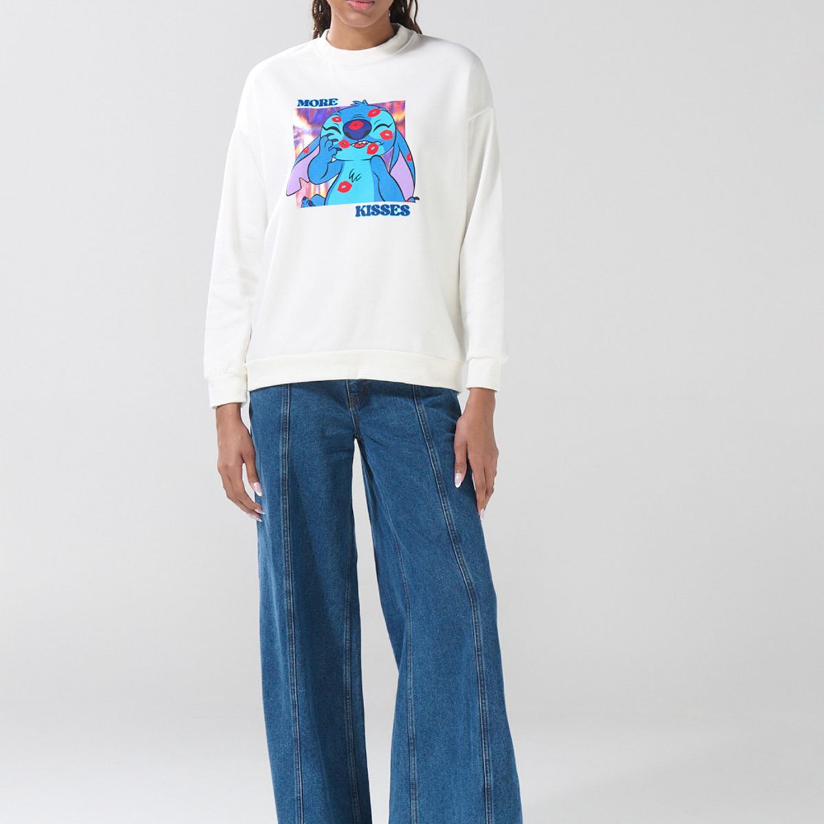 KOAJ - KOAJ Buzo cuello redondo oversize femenino Mujer