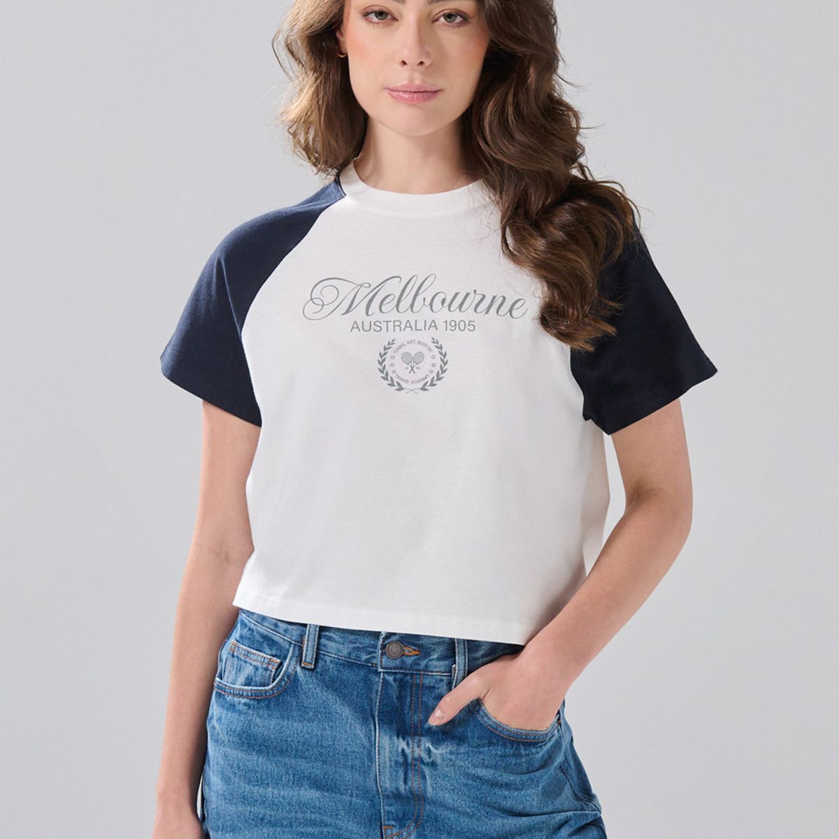 KOAJ - KOAJ Camiseta manga corta en contraste estampada. Mujer