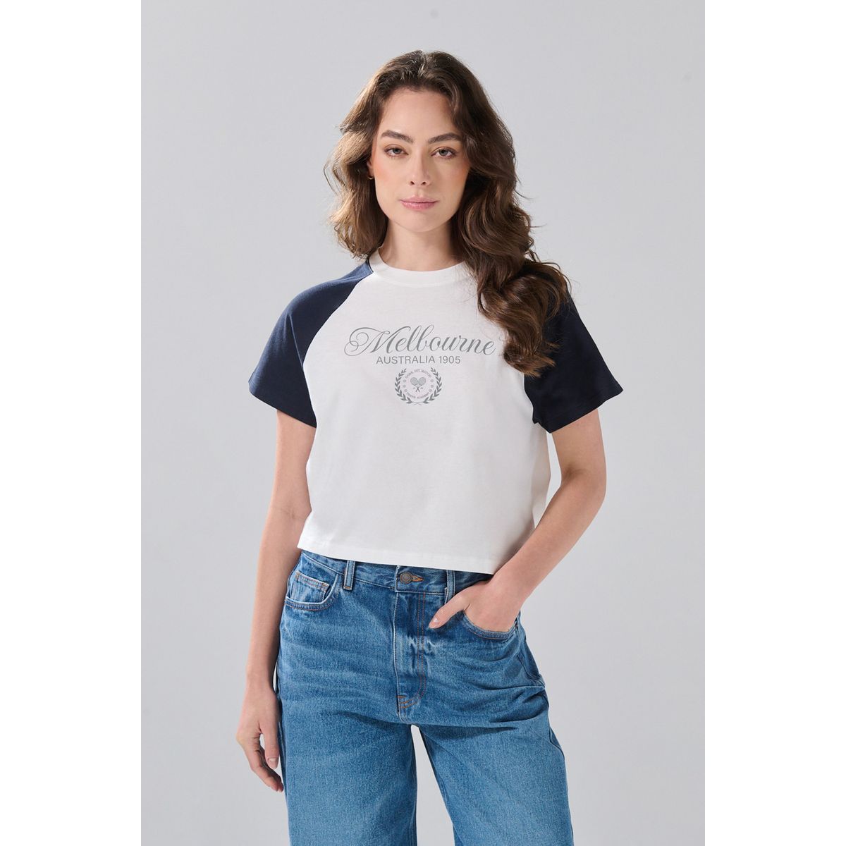 KOAJ - KOAJ Camiseta manga corta en contraste estampada. Mujer