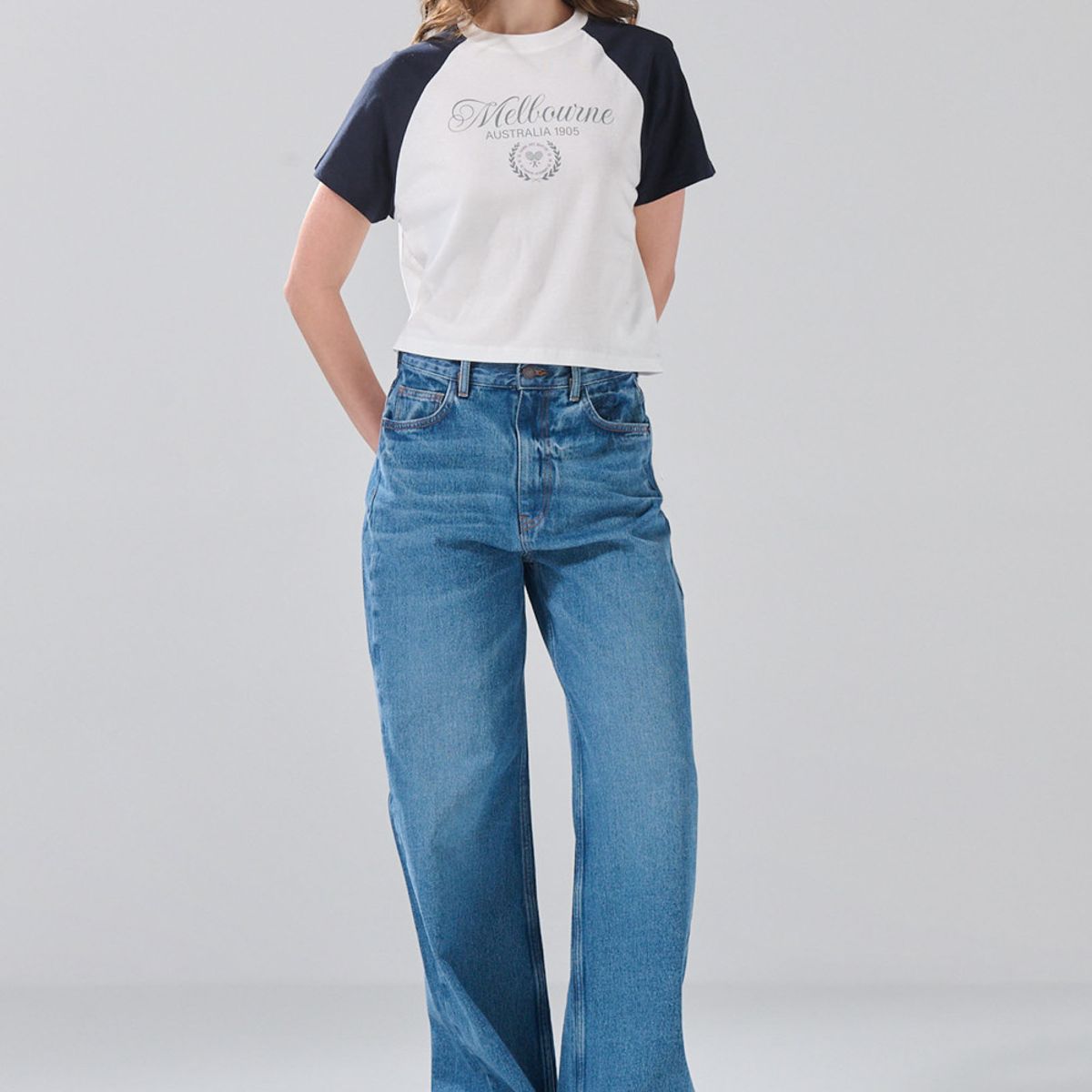KOAJ - KOAJ Camiseta manga corta en contraste estampada. Mujer
