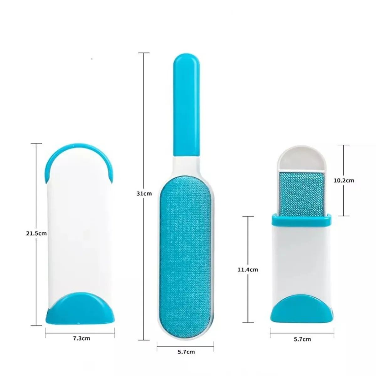 DAYOSHOP - Cepillo Quita Pelos Mascotas Autolimpiante Reutilizable 2en1 Azul