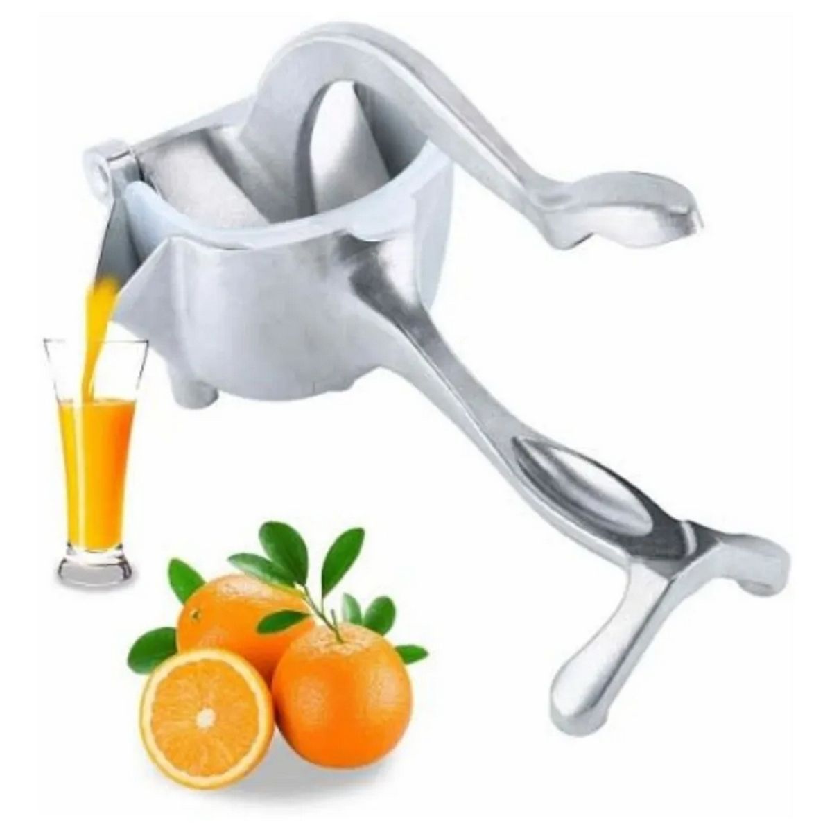 DAYOSHOP - Exprimidor Manual Frutas Cítricos Jugos Sin Semillas 3 En 1 Plateado