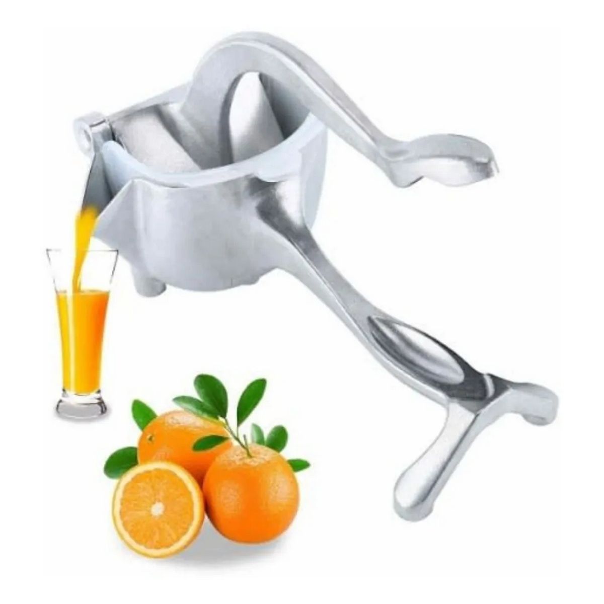 DAYOSHOP - Exprimidor Manual Frutas Cítricos Jugos Sin Semillas 3 En 1 Plateado