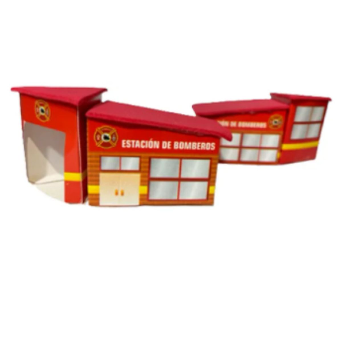GENERICO - Figura Maqueta Bomberos 8x4x4cm De Carton Por 6 Und
