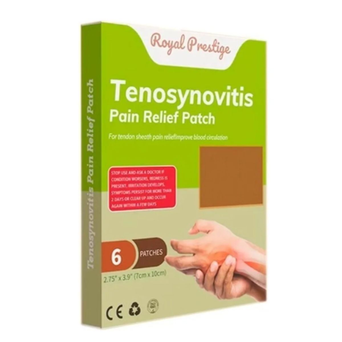 AFM - 6 Parches Dolor Tendinitis Muñeca Tunel Carpiano Artritis