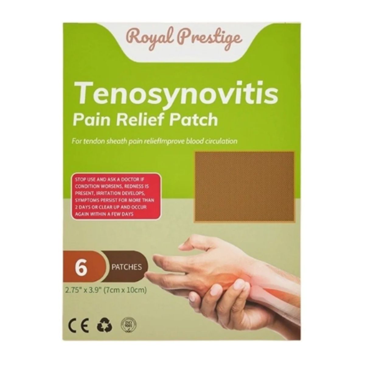 AFM - 6 Parches Dolor Tendinitis Muñeca Tunel Carpiano Artritis