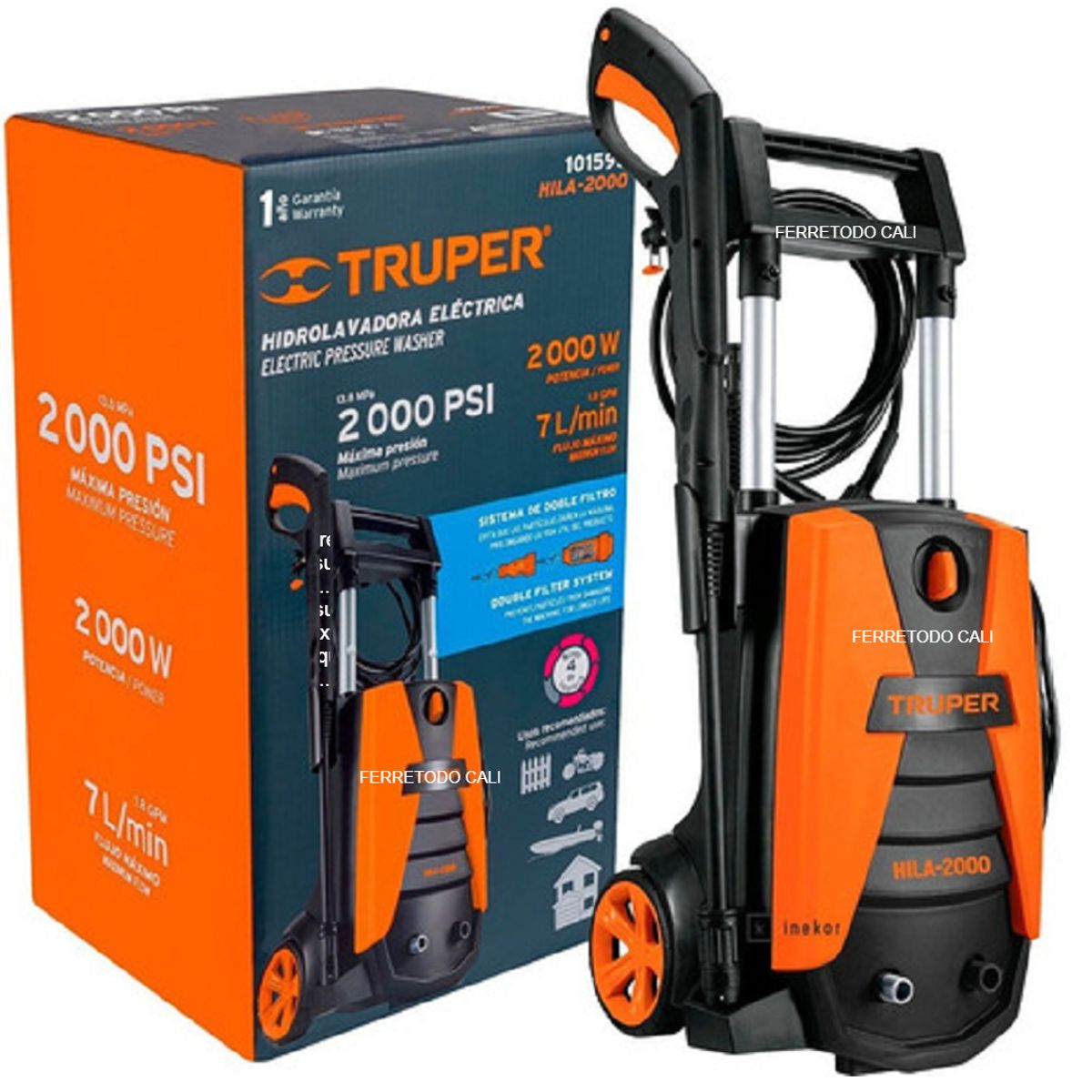 TRUPER - Hidrolavadora Eléctrica 2000 Psi 2000w Truper 101595 Profesional