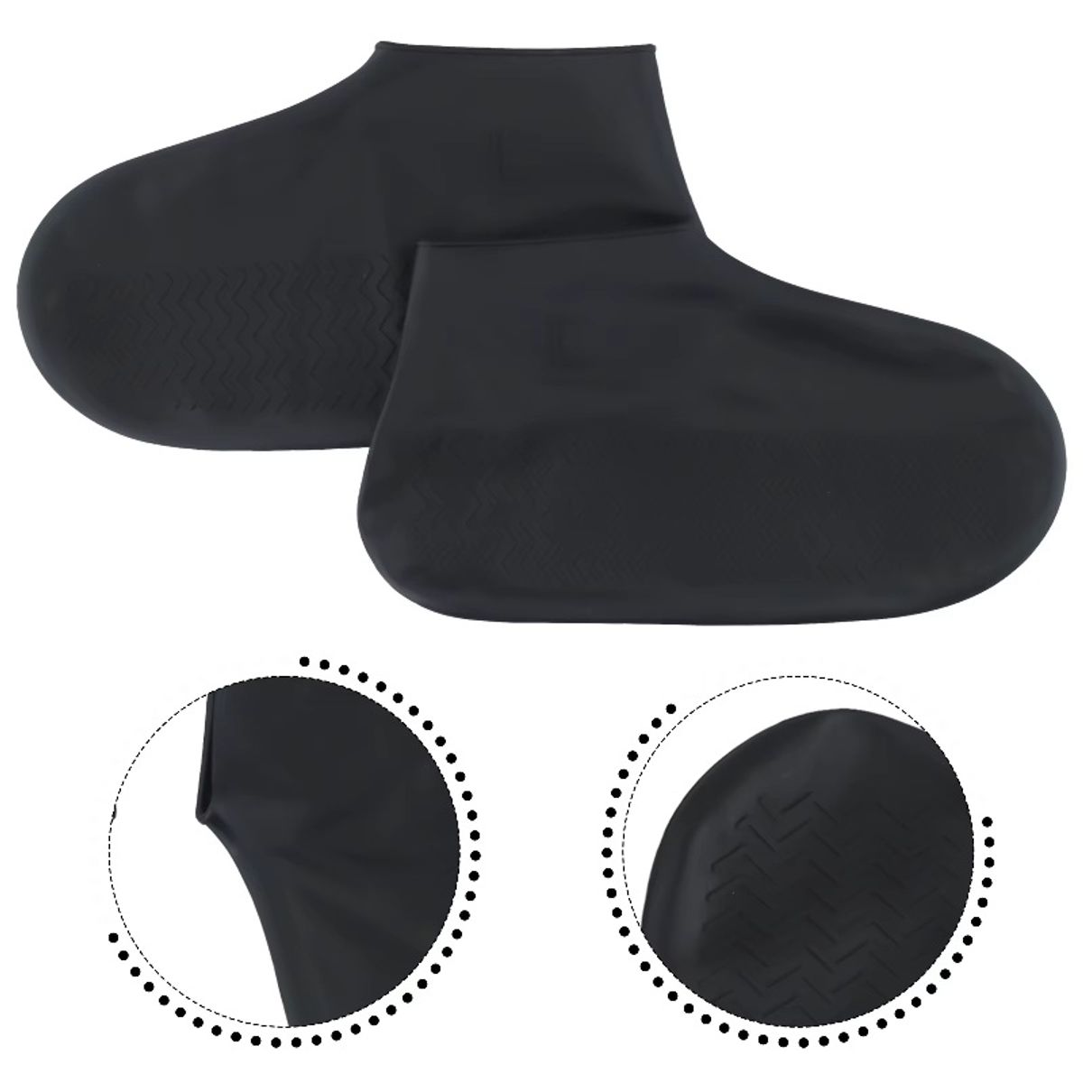 GENERICO - BOTAS ZAPATONES ANTI LLUVIA IMPERMEABLE CUBRE ZAPATO SILICONA