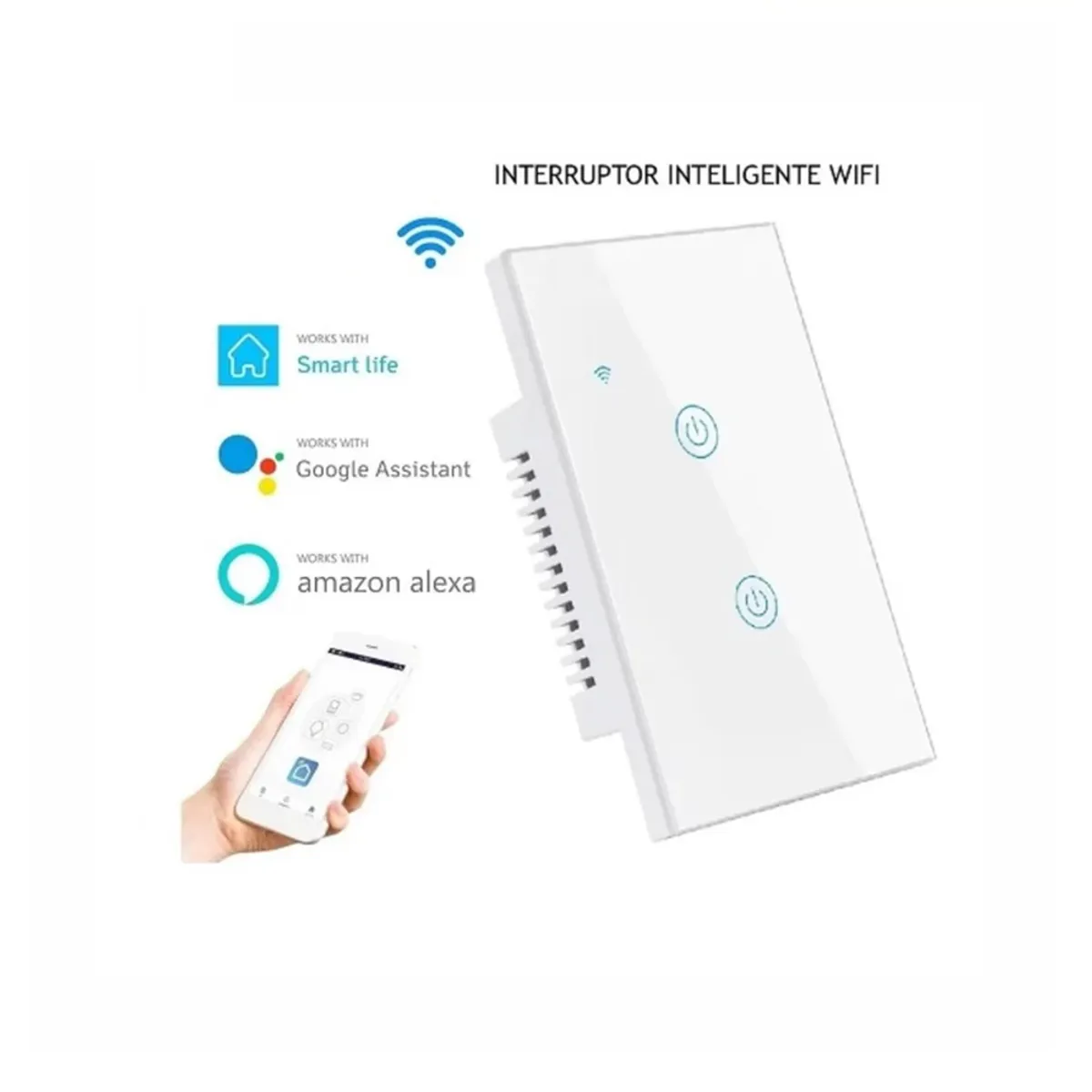 GENERICO - Interruptor Smart Doble Control Remoto WiFi