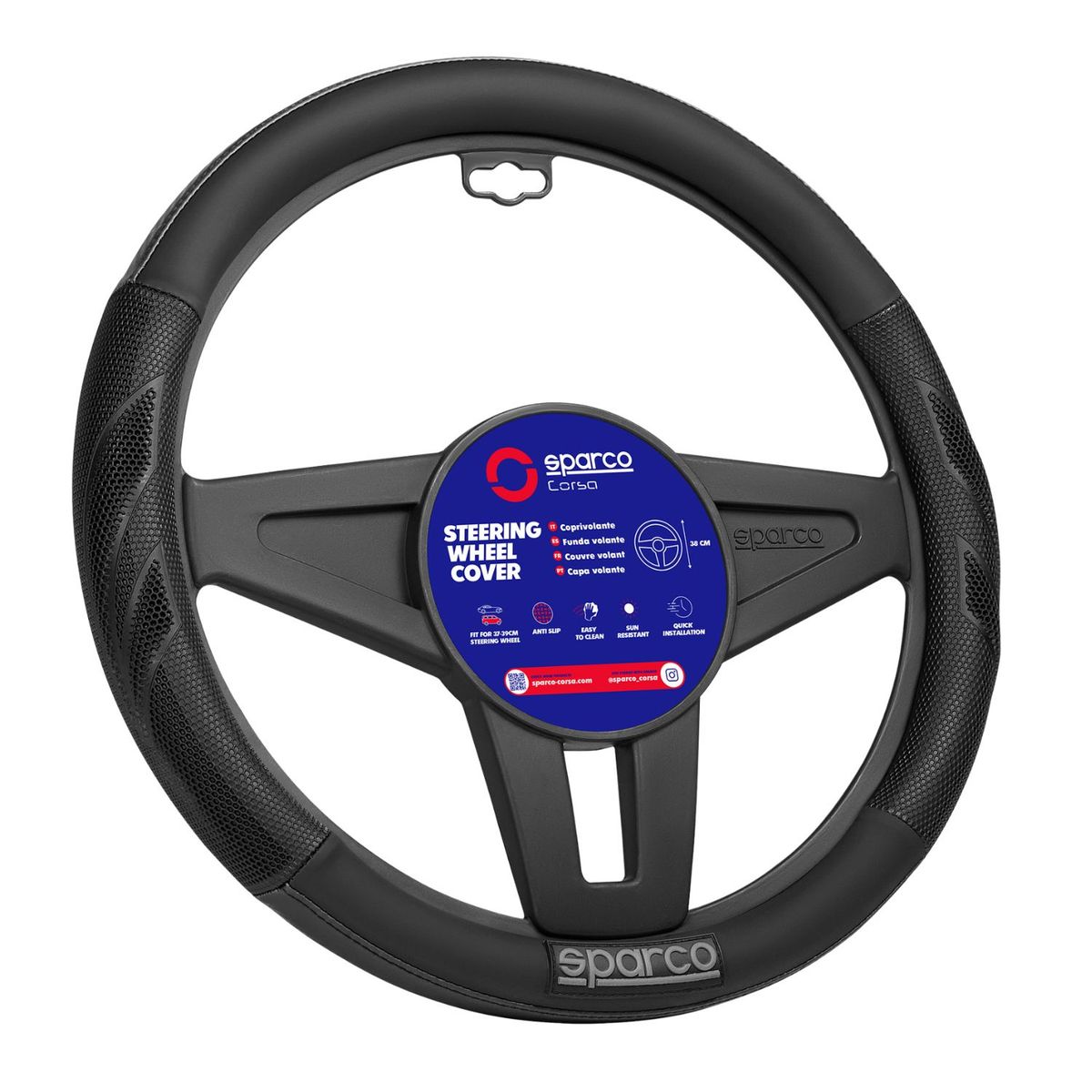 SPARCO - Forro Timon Sparco Cubre Volante Carro Protector Lujo