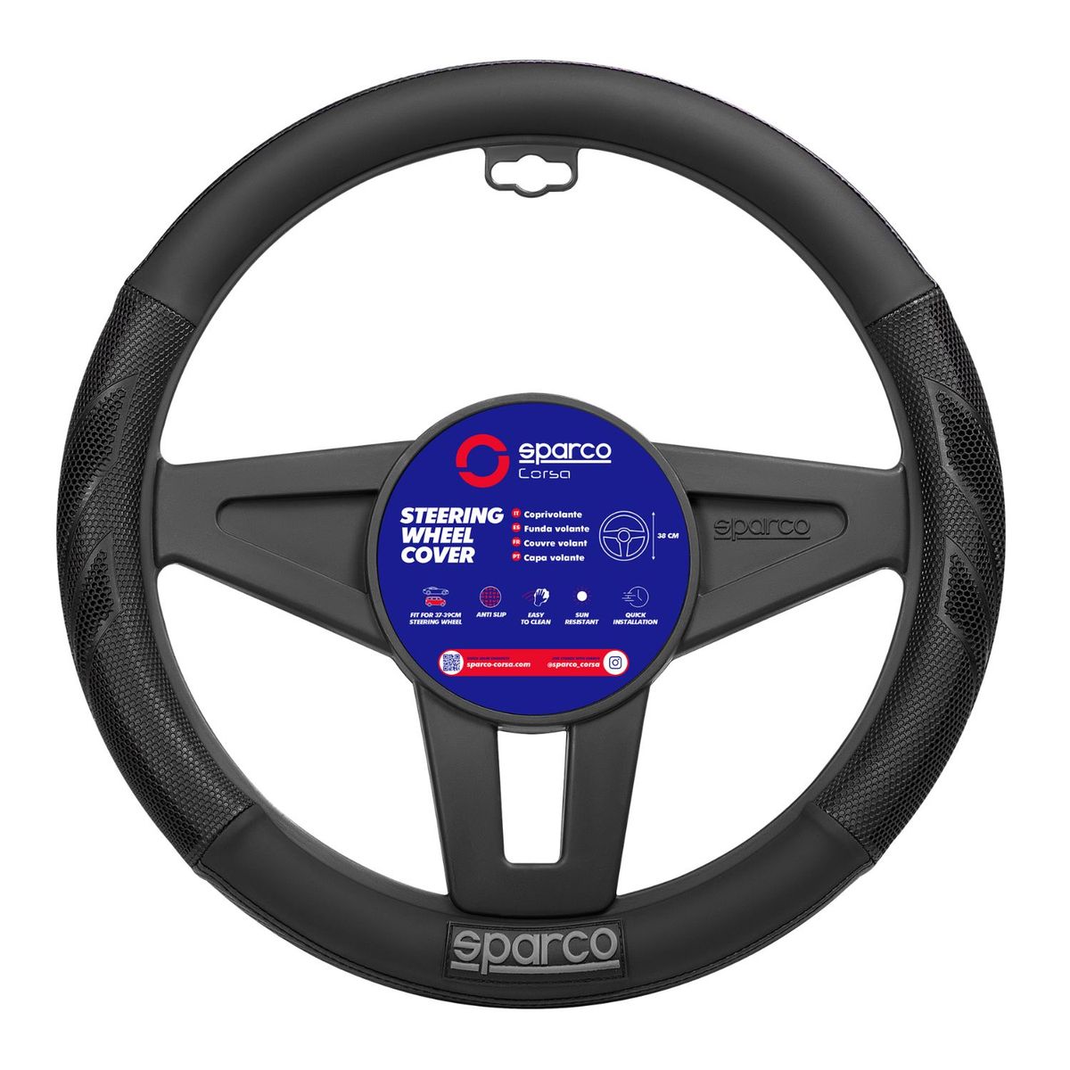 SPARCO - Forro Timon Sparco Cubre Volante Carro Protector Lujo
