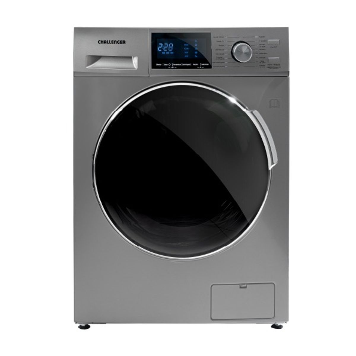 CHALLENGER - Combo Nevera No Frost 325 Litros + Lavadora/secadora Inventer 14kg Gris