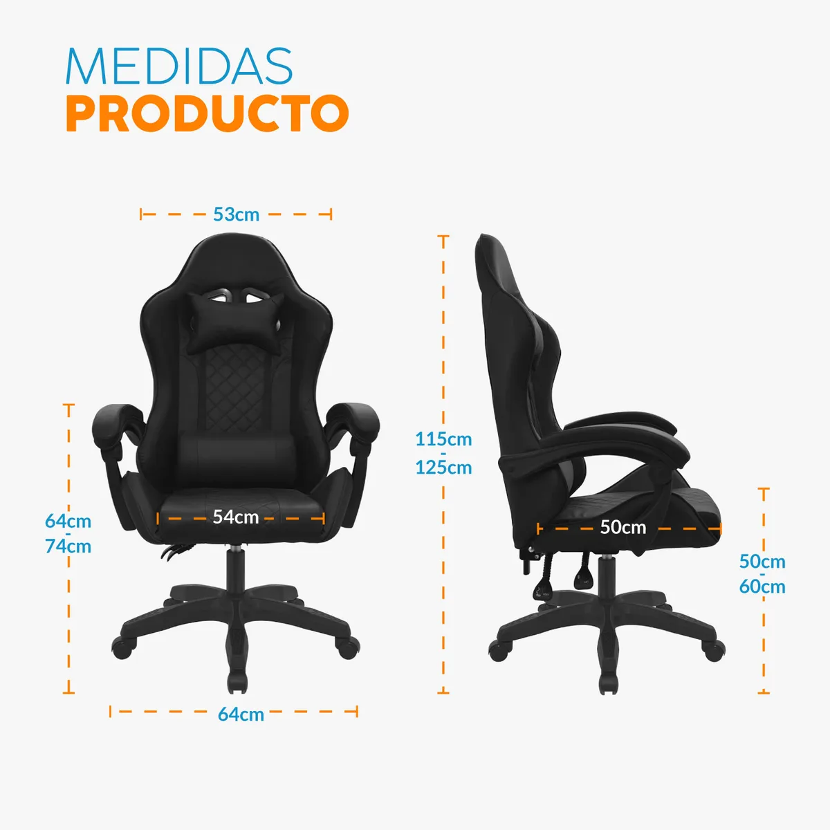 BONNO - Silla Gamer Negro Byd Bonno