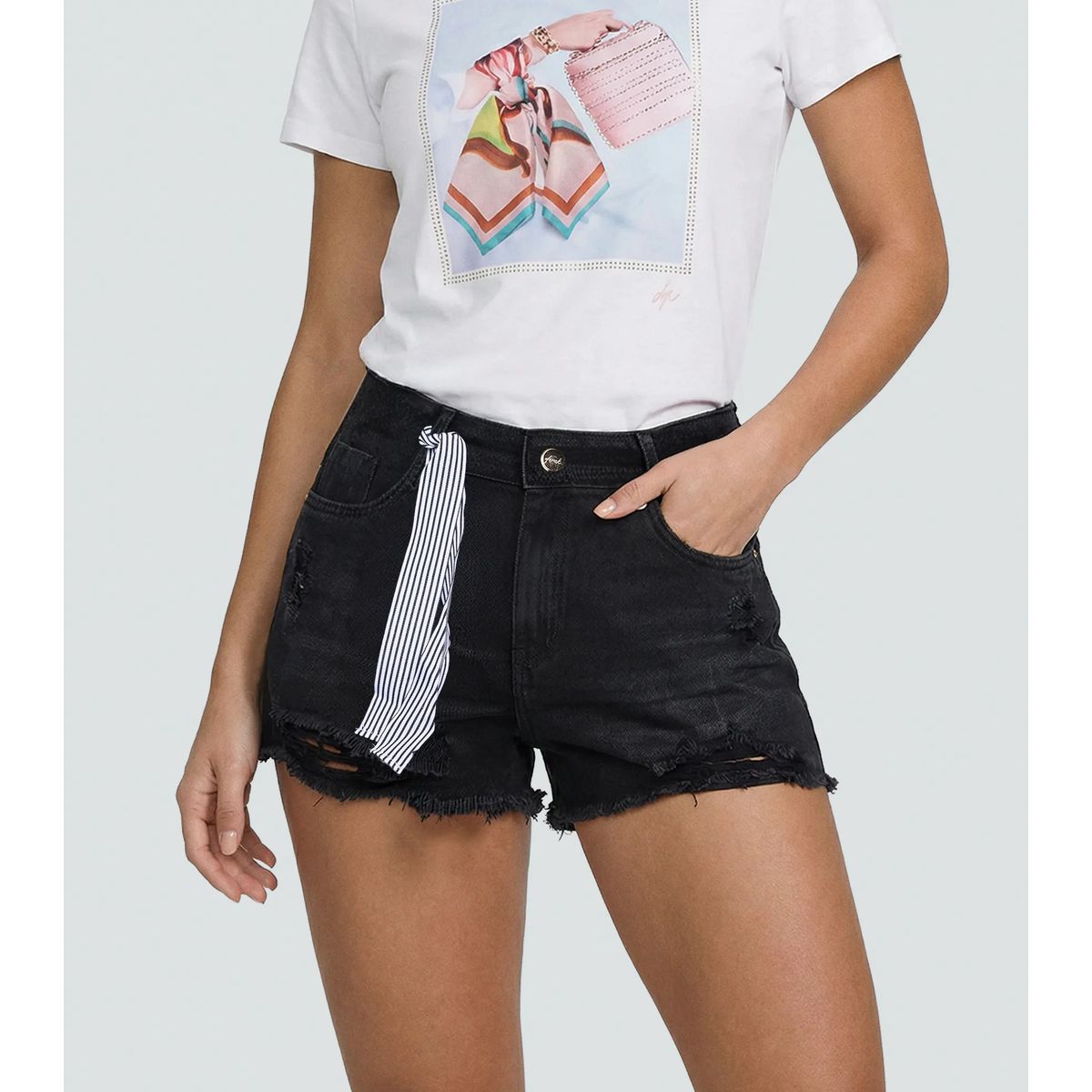 DEREK - Short Para Mujer Negro Derek