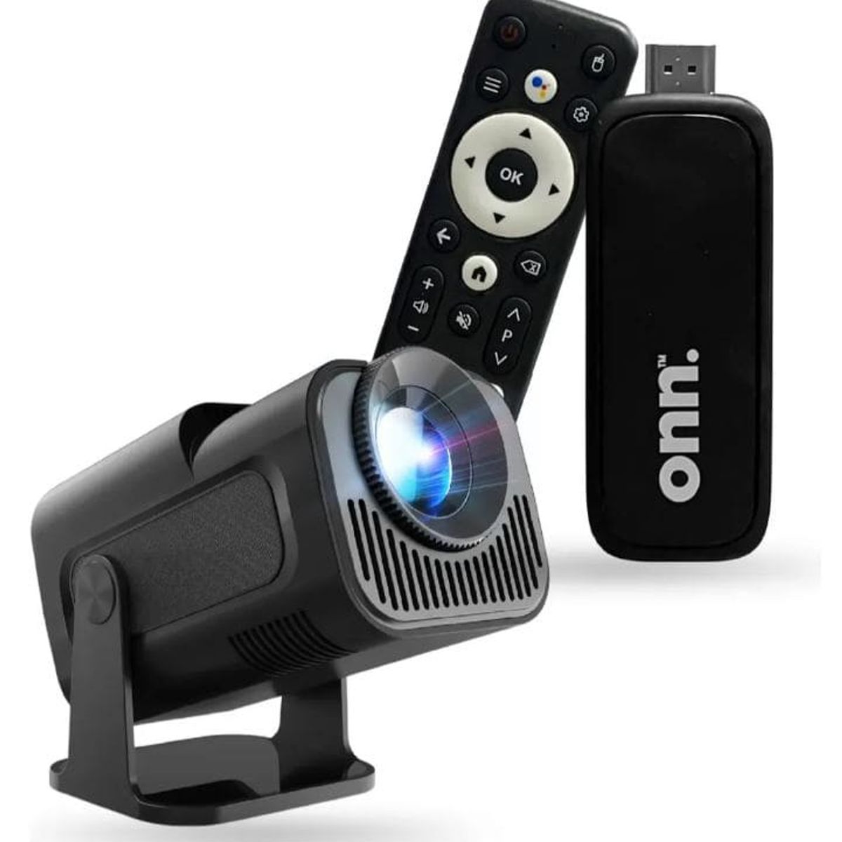 INNOVA - Proyector Android Cine En Casa Hy 320 Con Onn Watch Stick 8k Xuper Incluido Negro 110v Negro 110v