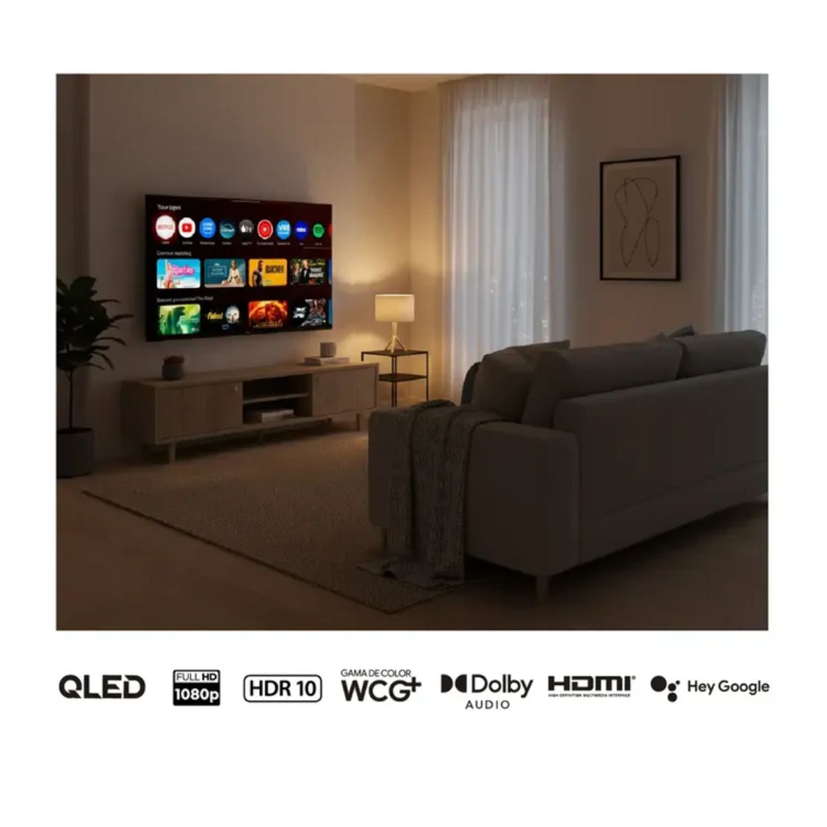 KALLEY - TV Kalley 40 FHD QLED Smart TV Google 40GQ200