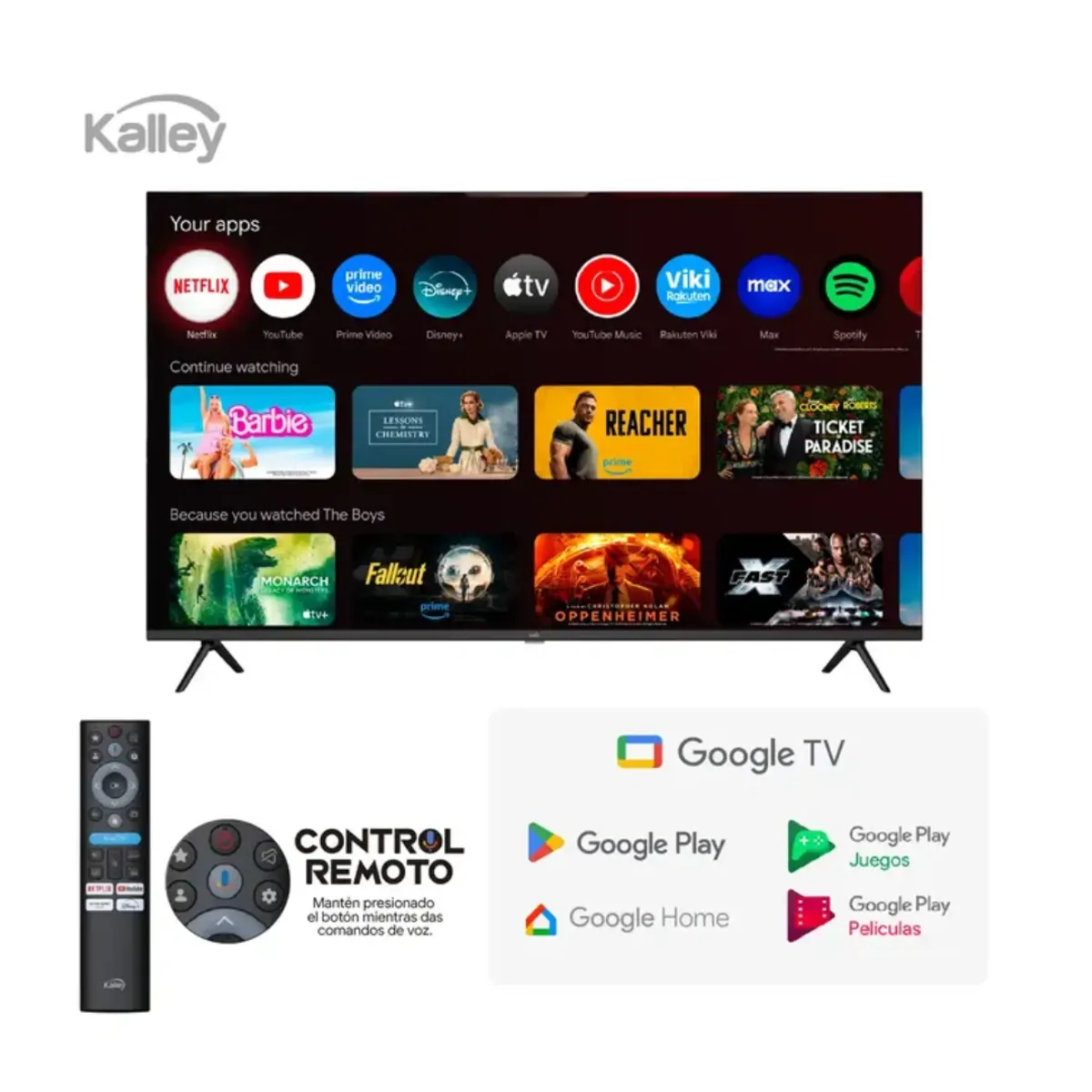 KALLEY - TV Kalley 40 FHD QLED Smart TV Google 40GQ200