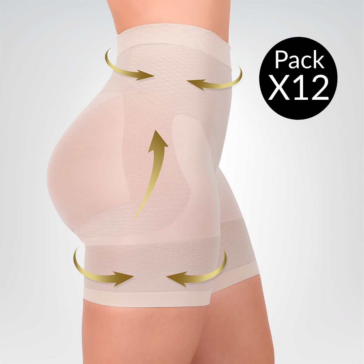 RITCHI - Paquete X12 Panty Levanta Cola para Mujer Ritchi Realce Natural de Glúteos