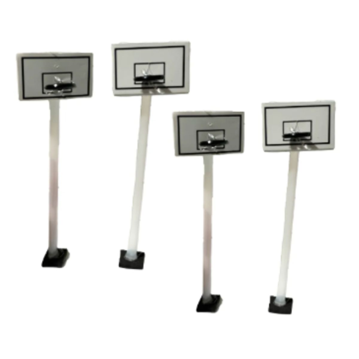 GENERICO - Figura Maqueta CANCHA DE BASQUET 4X4X7CM de CARTON por 6 Und