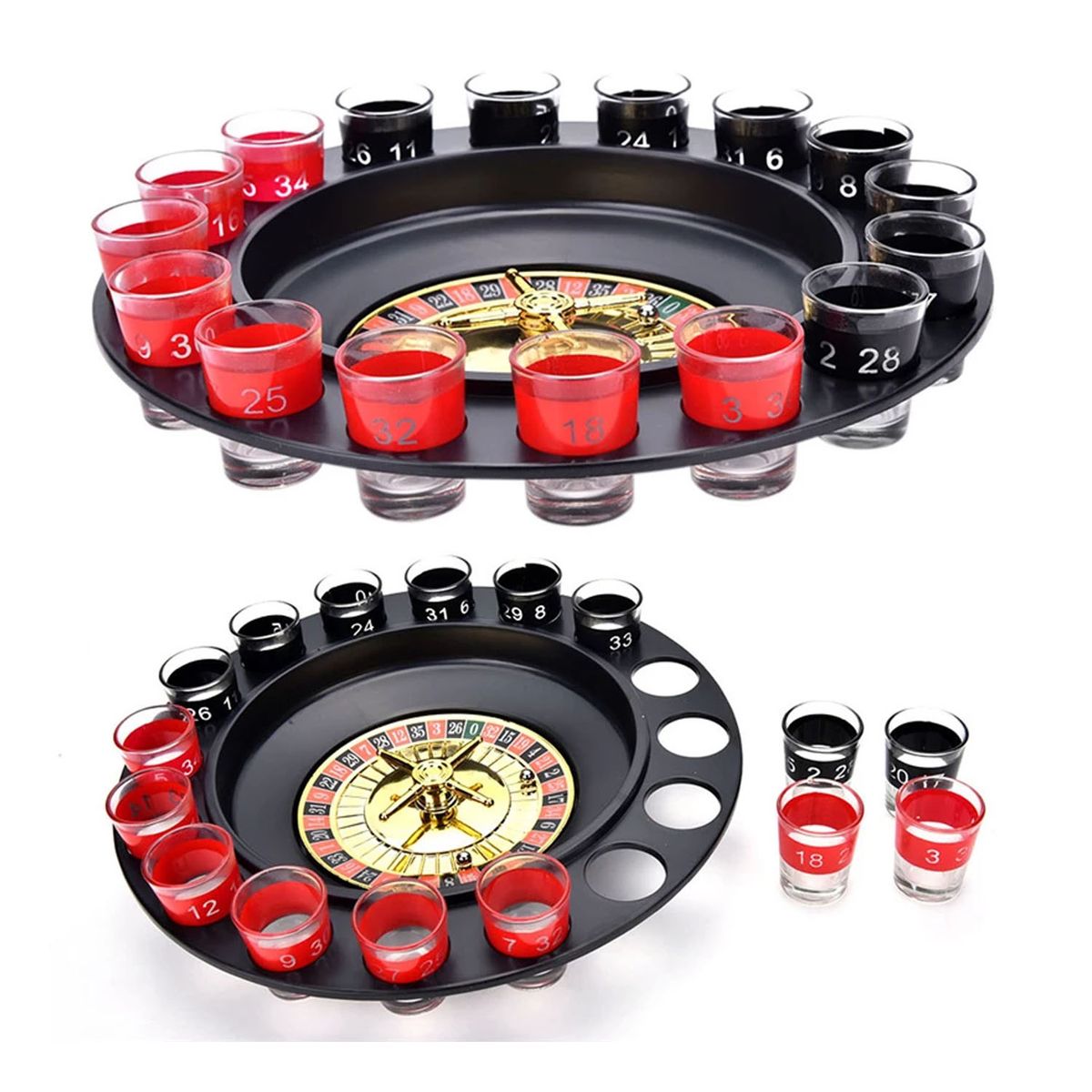 GENERICO - Ruleta De Tragos Shots Con Copas Juego De fieta