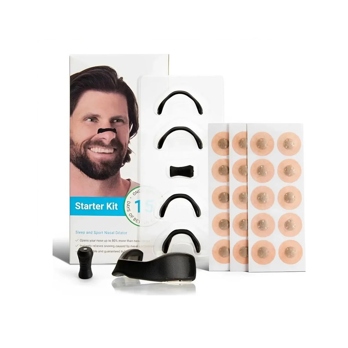 GENERICO - Kit Dilatador Respiración Nasal Magnetico Antirronquidos X30