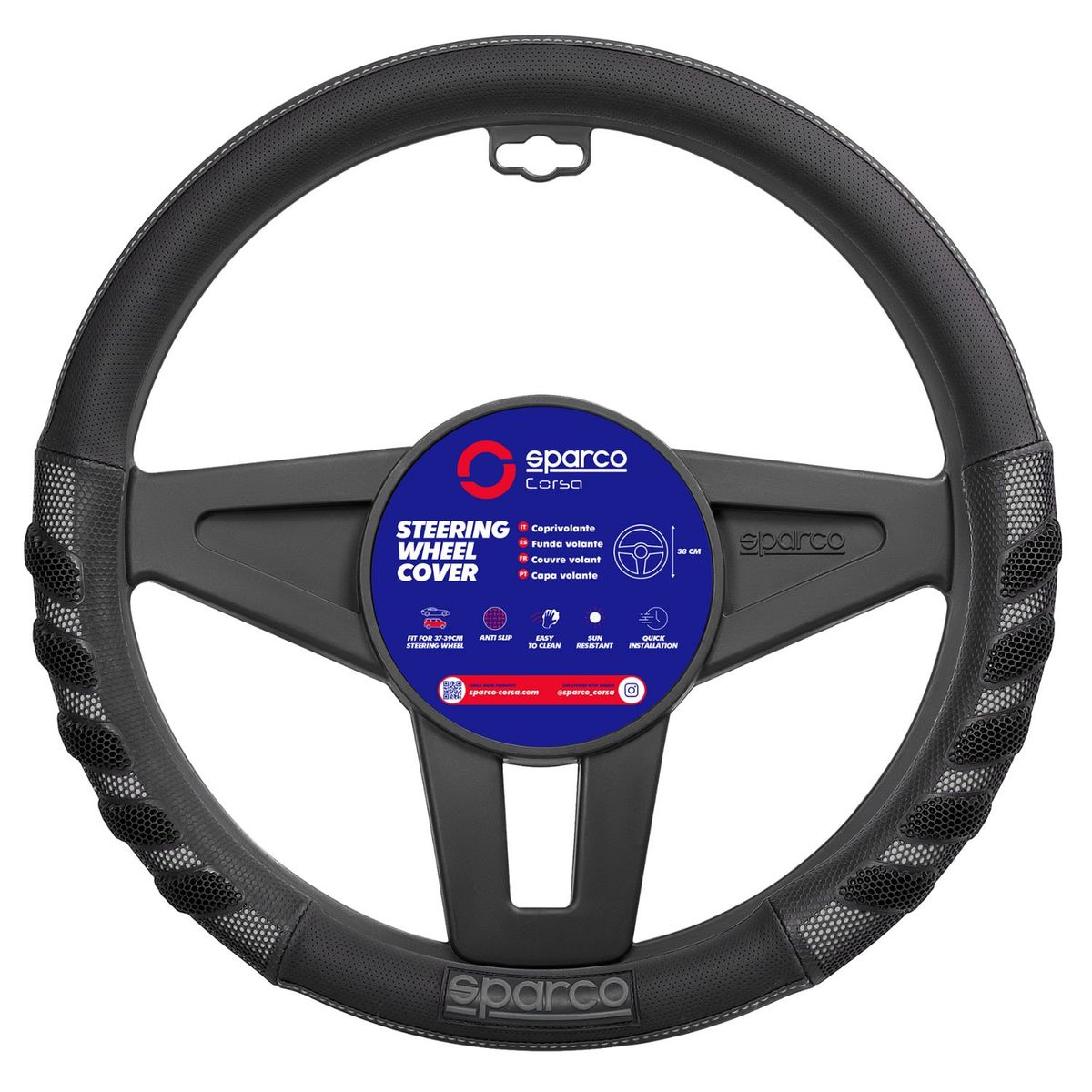 SPARCO - Cubre Volante Sparco Timon Vehiculo Carro Protector Lujo